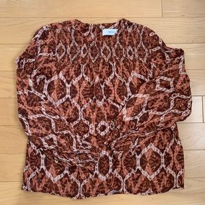 Greylin printed silk blouse